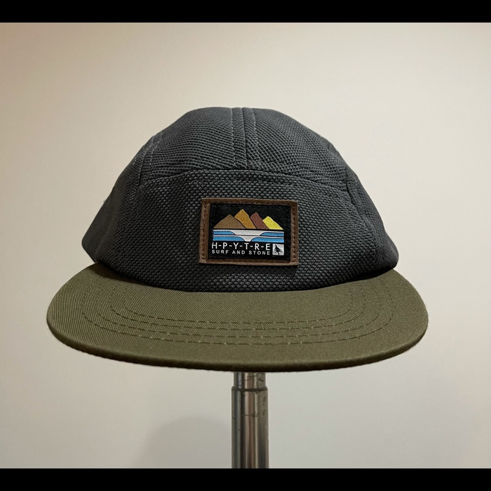 Hippy Tree Hat (Grey/Green, Cotton, Never Worn)